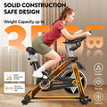 LNOW Commercial Built - in Bluetooth Fan Exercise Bike, Adjustable Air Resistance with Dual - Action Handlebars, Heavy Duty Indoor Cycling Bike for Home Gym Traininning, 350 lb Arm/Leg Cardio Workout
