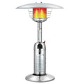 11,000 BTU Tabletop Propane Patio Heater, Portable Stainless Steel Outdoor Heater with Adjustable Flame & Tip-Over Protection for Backyard Restaurant