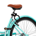 Uforic24'' Beach Cruiser Bike, 7 - Speed, Step - Through Bicycle for Men & Women, Steel Frame, Mint Green