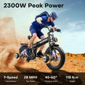Folding AWD Dual Motor Electric Bike for Adults 20*4.0'' 2300w UL2849 48v 20ah, 7 Speeds, Fat Tire Ebike up to 28MPH Off Road E - Mountain Bike Dual Hydraulic Disc Brakes&Suspension Electric Bicycles