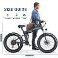 Totguard 26"x4" Electric Bike, Fat Tire 500W Ebike, Foldable Electric Bicycles E Bikes for Adults Electric 48V 10ah Battery, Dual Shock Absorber, Lockable Fork UL2849