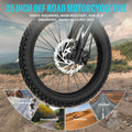 Riding'Times GT73 Electric Dirt Bike for Adults, 37MPH 48V36.4AH 2400W 1747wh Dual Battery Ebike, 85+ Miles Range, 25" Motorcycle Tire UL2849 Certified, Full Suspension