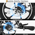 16" Folding Electric Bike with 500W Brushless Motor, 20 MPH, 37-Mile Range, Removable Battery & Dual Disc Brakes, Mini E-Bike for City Commuting