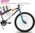 Hiland BMX BIKE 24 & 26 in, Beginner - Level to Advanced Riders with 2 Pegs for Adults, Multiple Colors