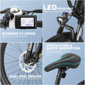 Gocio 27.5" Electric Bike, Peak 750W Electric Bike for Adults, 22mph Electric Mountain Bicycles, 48V 10.4ah Battery Ebike UL 2849, Aluminum Alloy, Lockable Suspension Fork, Shimano 21 Speed