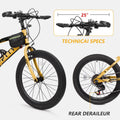 SPPTTY 20 - 24 in Bike, 6 - Speed Mountain Bike for Men Women Boys Girls, Comfort Saddle, Blue