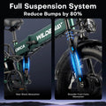 Folding AWD Dual Motor Electric Bike for Adults 20*4.0'' 2300w UL2849 48v 20ah, 7 Speeds, Fat Tire Ebike up to 28MPH Off Road E - Mountain Bike Dual Hydraulic Disc Brakes&Suspension Electric Bicycles