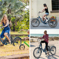 Mooncool 24" 26" 3 Wheel Electric Tricycle for Adults, 350W 36V 7 Speeds Motorized Electric Trike Three Wheel Electric Bikes Bicycle with Large Basket for Women Men