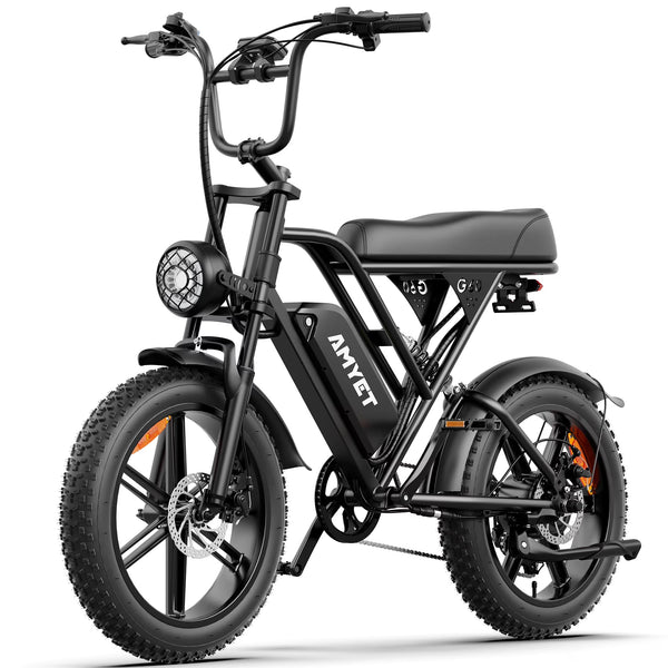 AMYET G60 Peak 1500W Electric Bike, 20" Fat Tire E - Mountain Bikes, 48V 20ah 32MPH Ebike for Adults Full Suspension UL2849
