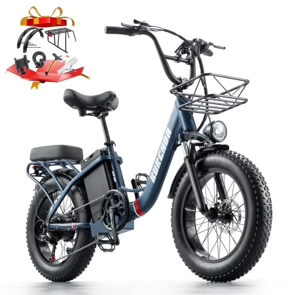 Electric Bike for Adults 20'', 800W UL2849 48V 32AH 110miles Long Range Ebike up to 30mph Full Suspension E - Mountain Bike 4.0 Fat Tire Off - Road, 2 Seats Outdoor Dual Disc Brakes Electric Bicycle