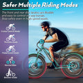 Gocio 26" 4.0 Fat Tire Electric Bike for Adults, 500W Motor, 48V 13ah Battery, Lightweight Aluminum Alloy Frame, Max 22mph Electric Mountain Bike Beach Snow Ebike for Men, Professional 7 - Speed UL2849