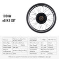 Viribus Electric Bike Conversion Kit 26" Rear Wheel 1000W Hub Motor LCD Ebike DIY Set