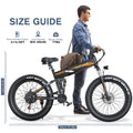 Totguard 26"x4" Electric Bike, Fat Tire 500W Ebike, Foldable Electric Bicycles E Bikes for Adults Electric 48V 10ah Battery, Dual Shock Absorber, Lockable Fork UL2849