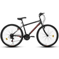POWANLI 26" Mountain Bike for Women, 21 Speeds Mountain Bicycles with Dual Disc Brakes and 100mm Front Suspension, Pink(Gift)