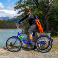 MOONCOOL Adult Tricycles with Rear Basket & Inflator, 24 26 in 7 Speed 3 Wheel Bikes, Three - Wheeled Bicycles Adult Trike with Backrest for Seniors, Women, Men