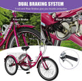 MOONCOOL Adult Tricycles with Rear Basket & Inflator, 24 26 in 7 Speed 3 Wheel Bikes, Three - Wheeled Bicycles Adult Trike with Backrest for Seniors, Women, Men