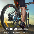 Gocio 27.5" Electric Bike, Peak 750W Electric Bike for Adults, 22mph Electric Mountain Bicycles, 48V 10.4ah Battery Ebike UL 2849, Aluminum Alloy, Lockable Suspension Fork, Shimano 21 Speed