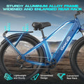 Gocio Electric Bike, 26"x4.0" Fat Tire E - Mountain Bike, Peak 1000W Motor, 28MPH 48V 15ah Battery Removable Ebike for Off Road, Sand, UL2849