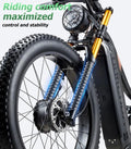 Dual Motors AWD 2000W Electric Bike for Adult 26'', UL2849 48V 60AH Removable Battery E - Mountain Bike 4'' Fat Tire up to 35MPH&200miles Long Range Off Road Ebike Beach Dual Hydraulic&Brakes E - Bicycle