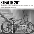 Elite BMX Bicycle 20" Freestyle Bike - Stealth Blue Purple Ideal for Ages 7 to 18 Years