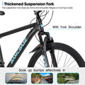 HILAND 26 in Mountain Bike, Mens and Womens Aluminum Frame MTB with 21 Speeds, Dis Brake, Hardtail Bicycle for Adults