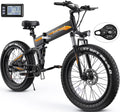 Totguard 26"x4" Electric Bike, Fat Tire 500W Ebike, Foldable Electric Bicycles E Bikes for Adults Electric 48V 10ah Battery, Dual Shock Absorber, Lockable Fork UL2849