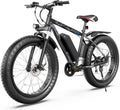 Gocio 26" 4.0 Fat Tire Electric Bike for Adults, 500W Adults E Bike, 48V 13ah Removable Li - Ion Battery, Professional 7 - Speed, Electric Mountain Bicycle Beach Bike Snow Bike Ebike for Men