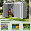 Enyopro 306gal Outdoor Storage Shed, Horizontal Resin Shed, Resistant Tool Plastic Shed for Storage of Bike/Garbage Cans/Garden Tools/Lawn Mowers