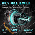 Electric Bike for Adults, 1000W E Bikes for Men, 26" Fat Tire Electric Bikes, 48V 17.5AH Battery, 28MPH, 7 Speed&Dual Hydraulic Disc Brakes, LCD Screen, 60miles Range, Electric Mountain Bicycle