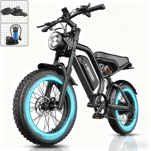 20" Fat Tire Electric Bike for Adults, 1500W Peak Adults Ebike, 48V 15ah Battery Electric Mountain Bike UL2849