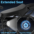 AOVOPRO AP20 Electric Bike for Adults 20 X 4.0 Fat Tire, 750W Off - Road E Bike, E - Mountain Bike 48V 15.6AH UL2849