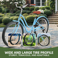 Uforic24'' Beach Cruiser Bike, 7 - Speed, Step - Through Bicycle for Men & Women, Steel Frame, Mint Green