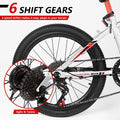 SPPTTY 20 - 24 in Bike, 6 - Speed Mountain Bike for Men Women Boys Girls, Comfort Saddle, Blue