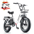 Electric Bike for Adults 20'', 800W UL2849 48V 32AH 110miles Long Range Ebike up to 30mph Full Suspension E - Mountain Bike 4.0 Fat Tire Off - Road, 2 Seats Outdoor Dual Disc Brakes Electric Bicycle