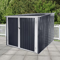 6.3' x 6.1' Outdoor Storage Shed Clearance, Metal Outdoor Storage Cabinet with Double Lockable Doors, Waterproof Tool Shed, Stores 4 Bikes, Backyard Shed for Garden, Patio, Lawn