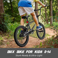 XJD Freestyle BMX Bike for Teen Beginner 8 - 12 Years Old Kids, 20 in Kids Bike with Hi - Ten Steel Frame, U - Brake and Hand - Brake Levers