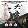 LNOW Commercial Built - in Bluetooth Fan Exercise Bike, Adjustable Air Resistance with Dual - Action Handlebars, Heavy Duty Indoor Cycling Bike for Home Gym Traininning, 350 lb Arm/Leg Cardio Workout