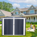 6.3' x 6.1' Outdoor Storage Shed Clearance, Metal Outdoor Storage Cabinet with Double Lockable Doors, Waterproof Tool Shed, Stores 4 Bikes, Backyard Shed for Garden, Patio, Lawn