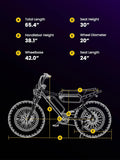 MACFOX X7 Adult Electric Bike, 750W E - Bike, 25 MPH, 48V 13ah Removable Battery, 35 - Mile Range, Hydraulic Brakes, Upgraded 20x5.0 Wide Rear Tire