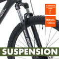 Ozark Trail 27.5" Vibe Mountain Bike, Medium Frame, Black, Adult, Unisex