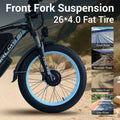 Peak 5000W - Electric - Bike for Adults - Men, Dual - Motor - Ebike 50MPH - Hunting - Ebike, 60V 25AH Long Range Dirtbike, 26" x 4.0 Fat - Tire - Electric - Bicycle, AWD 21 - Speed Mountain Bike for Off - Road Snow Sand