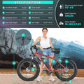 Gocio 26" 4.0 Fat Tire Electric Bike for Adults, 500W Motor, 48V 13ah Battery, Lightweight Aluminum Alloy Frame, Max 22mph Electric Mountain Bike Beach Snow Ebike for Men, Professional 7 - Speed UL2849