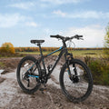 26 in Mountain Bike for Men, Adult Mountain Bike with Shimano 21 Speed & Disc Brakes, Black Orange