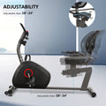 Maxkare Recumbent Exercise Bike for Home Stationary Bike Sturdy Quiet 8 Levels Recumbent Bikes Large Comfortable Seat Heart Rate Handle & Ipad Holder for Gym Seniors Adults