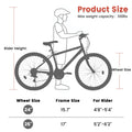 Aukfa 26" Mountain Bike for Men and Women, 21 - Speed High - Performance All - Terrain Bicycle with Dual V - Brakes, Green