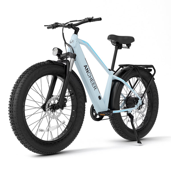 ANCHEER Electric Bike for Adults Peak 1000W Electric Bicycle 48V 15AH Battery Electric Bike 26" x 4.0" Fat Tire Mountain 28MPH 7 Speed Gears Electric Bike, Rear Rack, UL2849
