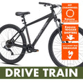Ozark Trail 27.5" Vibe Mountain Bike, Medium Frame, Black, Adult, Unisex