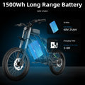 40MPH Electric Bicycle, Dual - Mode Electric Dirt Bike 3000W(Peak)Freego Nova3 Electric Motorcycle Bike for Adults, Mid - Drive Motor, 60V/25ah Battery, 17x3.15 Tire Full Suspension Hydraulic Brake