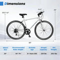26" Mountain Bike 6-Speed Drivetrain Cycling Bicycle with Dual C-Brakes, Adjustable Seat & All-Terrain Tires, MTB City Bike for Men Women Teens