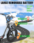 Electric Bike for Adults 20'', 800W UL2849 48V 32AH 110miles Long Range Ebike up to 30mph Full Suspension E - Mountain Bike 4.0 Fat Tire Off - Road, 2 Seats Outdoor Dual Disc Brakes Electric Bicycle